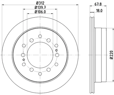 8DD 355 114-861 BEHR/HELLA/PAGID Тормозной диск