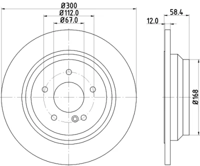 8DD 355 115-411 BEHR/HELLA/PAGID Тормозной диск