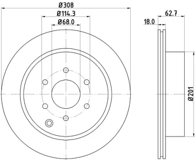 8DD 355 115-851 BEHR/HELLA/PAGID Тормозной диск