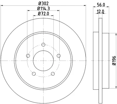 8DD 355 116-271 BEHR/HELLA/PAGID Тормозной диск