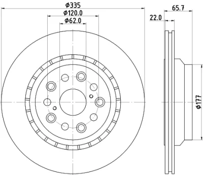 8DD 355 116-931 BEHR/HELLA/PAGID Тормозной диск