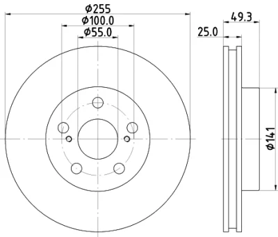 8DD 355 116-981 BEHR/HELLA/PAGID Тормозной диск