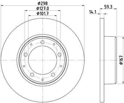 8DD 355 117-271 BEHR/HELLA/PAGID Тормозной диск