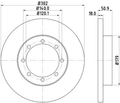 8DD 355 117-281 BEHR/HELLA/PAGID Тормозной диск