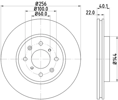 8DD 355 117-371 BEHR/HELLA/PAGID Тормозной диск