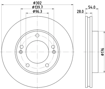 8DD 355 118-081 BEHR/HELLA/PAGID Тормозной диск