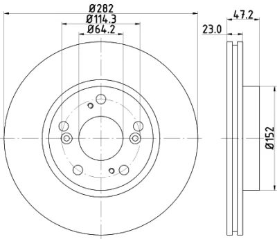 8DD 355 118-131 BEHR/HELLA/PAGID Тормозной диск
