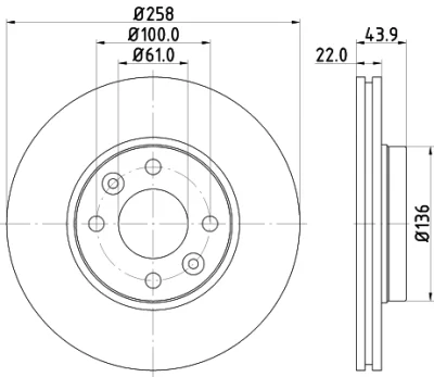 8DD 355 118-491 BEHR/HELLA/PAGID Тормозной диск