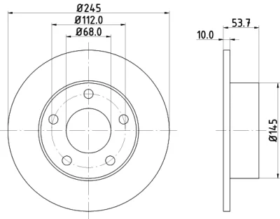 8DD 355 118-581 BEHR/HELLA/PAGID Тормозной диск