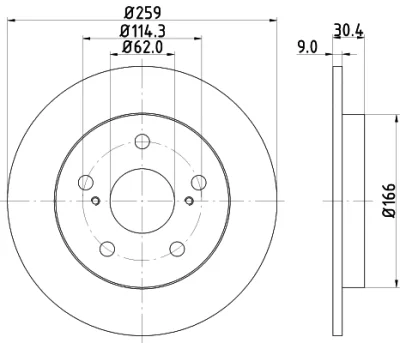 Тормозной диск BEHR/HELLA/PAGID 8DD 355 118-981