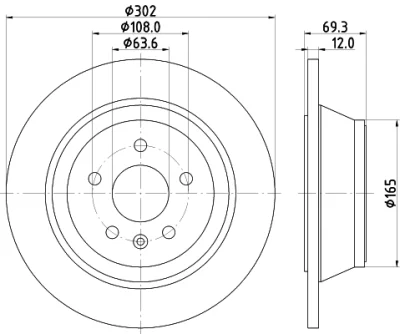 8DD 355 119-152 BEHR/HELLA/PAGID Тормозной диск