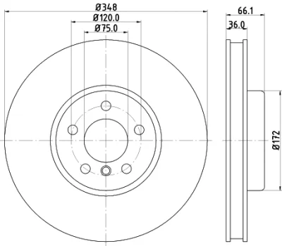 8DD 355 119-271 BEHR/HELLA/PAGID Тормозной диск