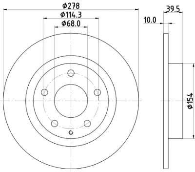 8DD 355 119-391 BEHR/HELLA/PAGID Тормозной диск
