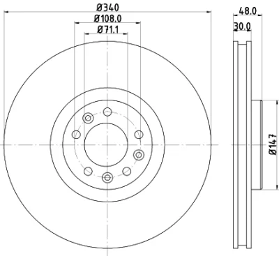 8DD 355 119-651 BEHR/HELLA/PAGID Тормозной диск