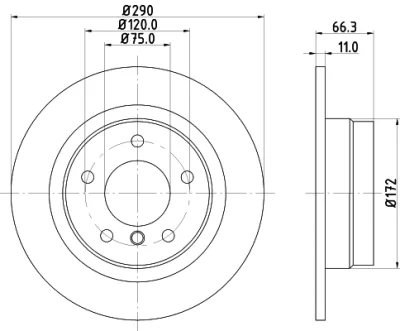 8DD 355 120-231 BEHR/HELLA/PAGID Тормозной диск