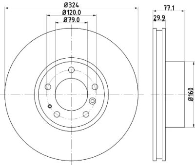 8DD 355 122-082 BEHR/HELLA/PAGID Тормозной диск