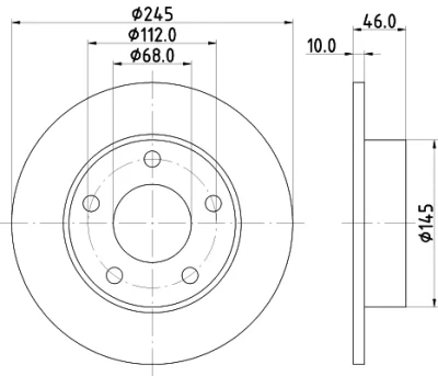 8DD 355 122-382 BEHR/HELLA/PAGID Тормозной диск