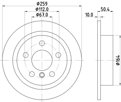 8DD 355 123-491 BEHR/HELLA/PAGID Тормозной диск