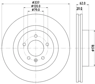 8DD 355 123-971 BEHR/HELLA/PAGID Тормозной диск