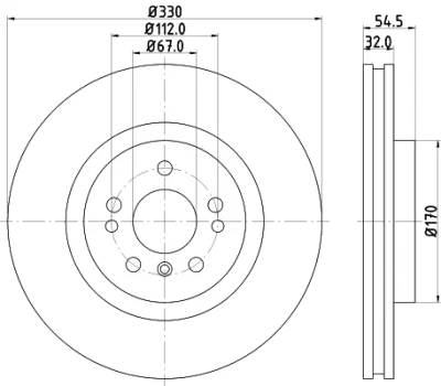 8DD 355 126-301 BEHR/HELLA/PAGID Тормозной диск