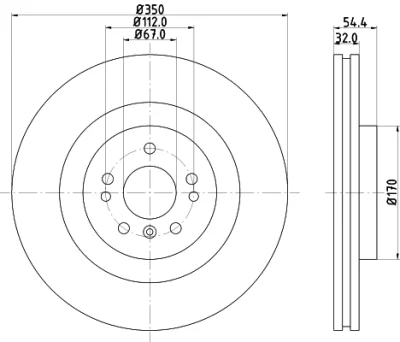 8DD 355 126-321 BEHR/HELLA/PAGID Тормозной диск