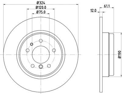 8DD 355 127-111 BEHR/HELLA/PAGID Тормозной диск