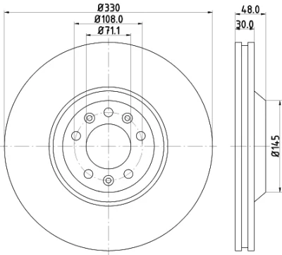 8DD 355 128-221 BEHR/HELLA/PAGID Тормозной диск