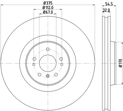 8DD 355 128-941 BEHR/HELLA/PAGID Тормозной диск