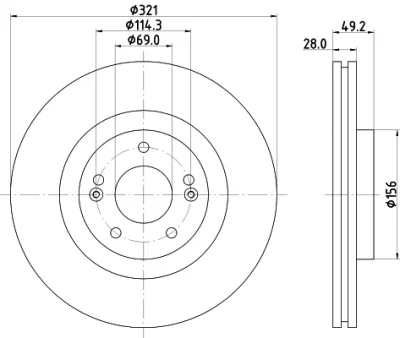 8DD 355 131-351 BEHR/HELLA/PAGID Тормозной диск