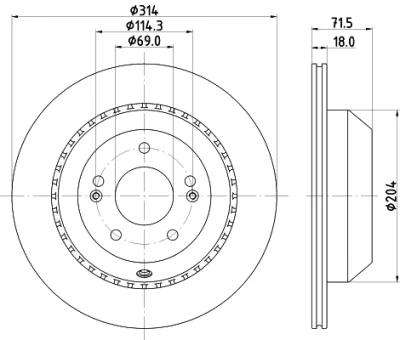 8DD 355 131-881 BEHR/HELLA/PAGID Тормозной диск