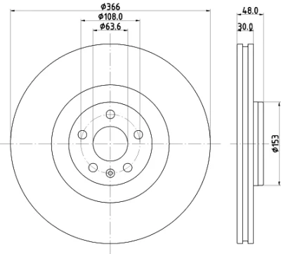 8DD 355 132-411 BEHR/HELLA/PAGID Тормозной диск