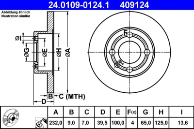 Тормозной диск ATE 24.0109-0124.1