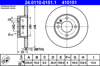 Тормозной диск ATE 24.0110-0151.1