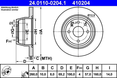 24.0110-0204.1 ATE Тормозной диск