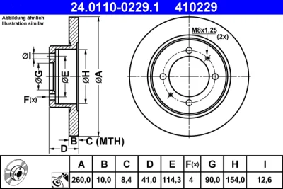 24.0110-0229.1 ATE Тормозной диск