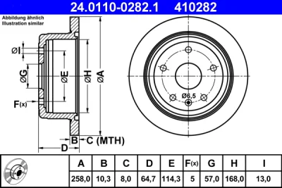 Тормозной диск ATE 24.0110-0282.1