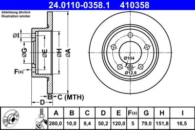 Тормозной диск ATE 24.0110-0358.1