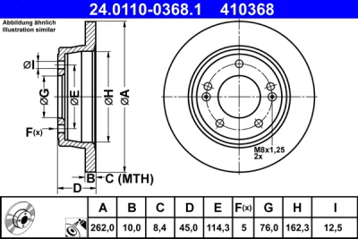 Тормозной диск ATE 24.0110-0368.1