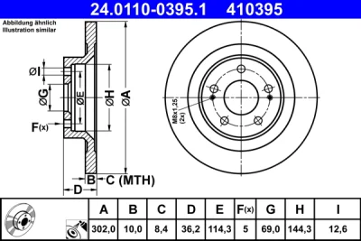 24.0110-0395.1 ATE Тормозной диск