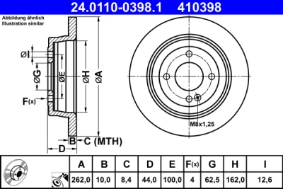 Тормозной диск ATE 24.0110-0398.1