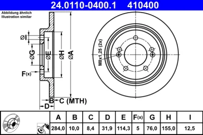 Тормозной диск ATE 24.0110-0400.1