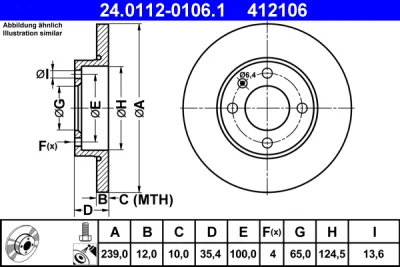 Тормозной диск ATE 24.0112-0106.1