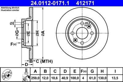 24.0112-0171.1 ATE Тормозной диск