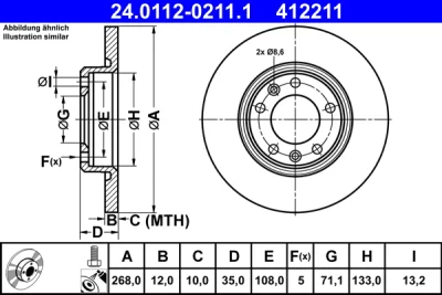 Тормозной диск ATE 24.0112-0211.1