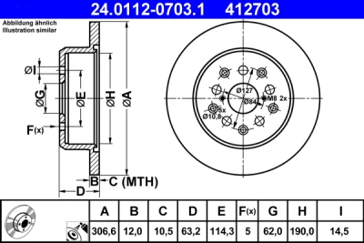 Тормозной диск ATE 24.0112-0703.1