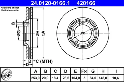 24.0120-0166.1 ATE Тормозной диск