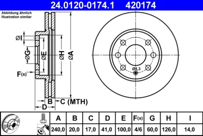 24.0120-0174.1 ATE Тормозной диск
