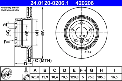 24.0120-0206.1 ATE Тормозной диск