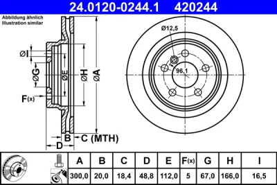 24.0120-0244.1 ATE Тормозной диск
