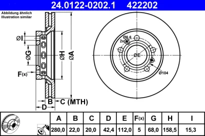 24.0122-0202.1 ATE Тормозной диск